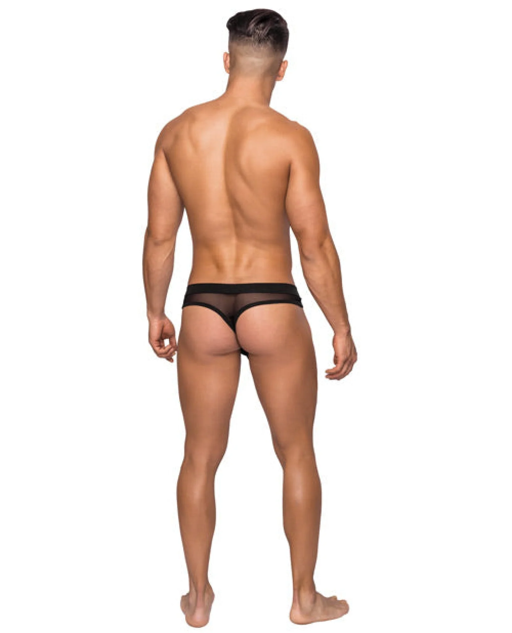 Hoser Stretch Mesh Thong Black - Image 2