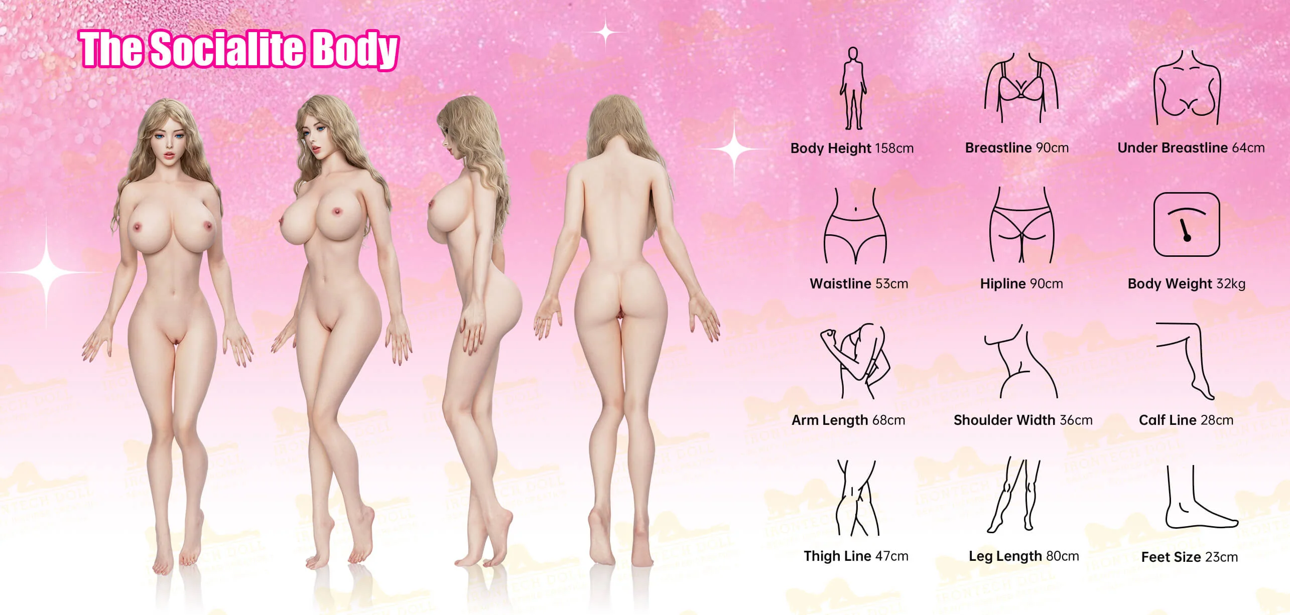 Vanessa  158BA (5ft18) G-Cup princess Realistic Silicone Sex Doll - Irontech Doll® - Image 25